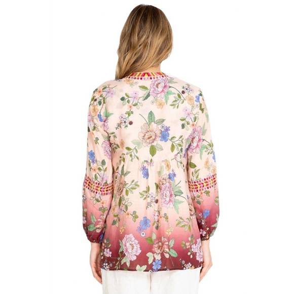 NEW JOHNNY WAS paris effortless blouse in multi - Picture 2 of 2